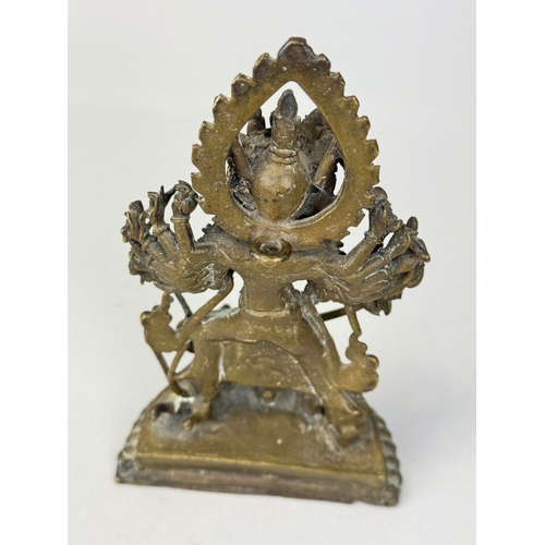251 - AN 18TH CENTURY BRONZE FIGURE OF THE BUDDHA
19.5cm H