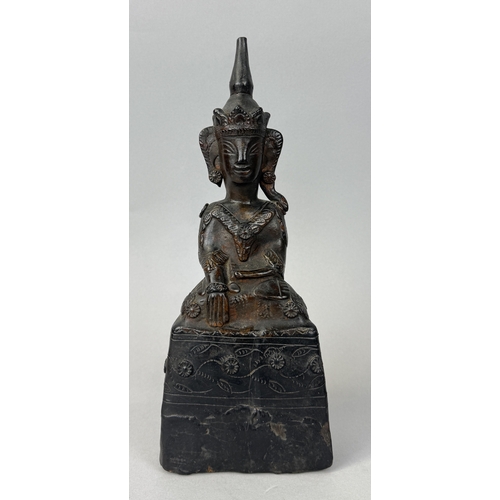 256 - A CHINESE CARVED WOOD AND LACQUERED FIGURE
25.5cm H