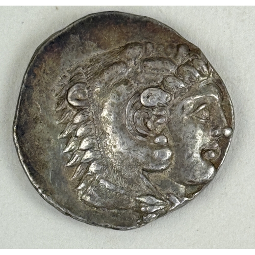 119 - MACEDON, ALEXANDER III 336-323B.C. SILVER TETRADACHM COIN
Weight 17.09gms
31mm W... 