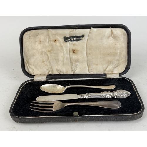 161 - VARIOUS SILVER CUTLERY IN BOXES