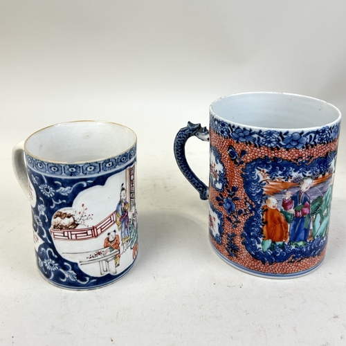 197 - TWO QIANGLONG PERIOD CHINESE CERAMIC MUGS
Tallest 12.5 cm H