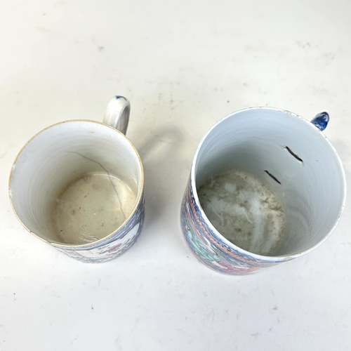 197 - TWO QIANGLONG PERIOD CHINESE CERAMIC MUGS
Tallest 12.5 cm H