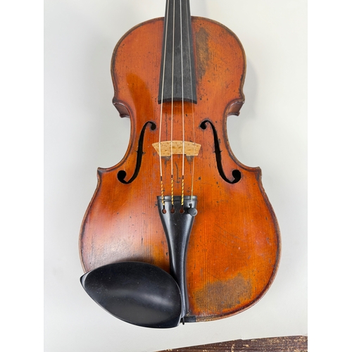 247 - A VIOLIN BY NICOLAS AUGUSTINE CHAPPY, PARIS CIRCA 1760
Bearing facsimile label of Andrea Guarneri an... 