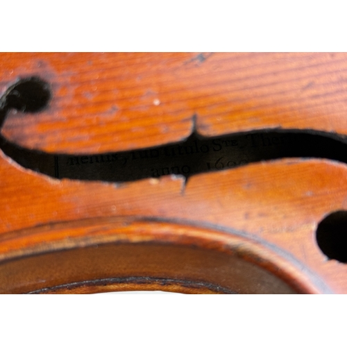 247 - A VIOLIN BY NICOLAS AUGUSTINE CHAPPY, PARIS CIRCA 1760
Bearing facsimile label of Andrea Guarneri an... 