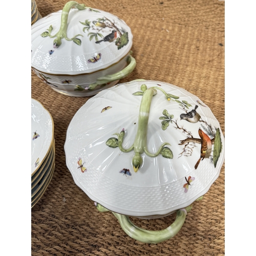 248 - A HEREND ROTHSCHILD BIRDS PART DINNER SERVICE (QTY)