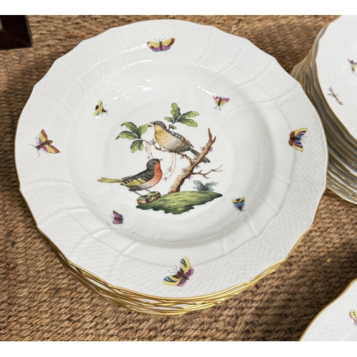 248 - A HEREND ROTHSCHILD BIRDS PART DINNER SERVICE (QTY)