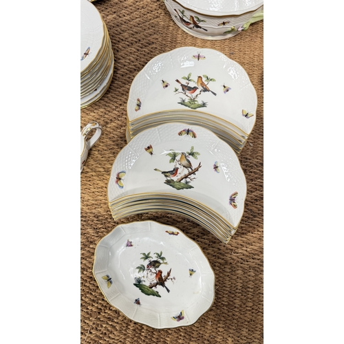 248 - A HEREND ROTHSCHILD BIRDS PART DINNER SERVICE (QTY)