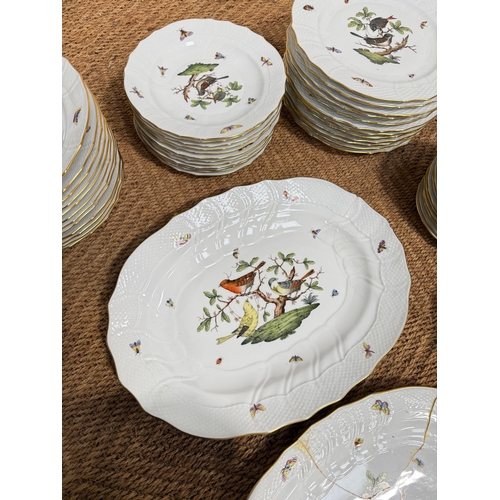 248 - A HEREND ROTHSCHILD BIRDS PART DINNER SERVICE (QTY)