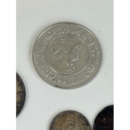 91 - A LARGE COLLECTION OF COINS TO INCLUDE SILVER, GEORGIAN, BRONZE, US 1OZ SILVER, COMMEMORATIVE (QTY)... 