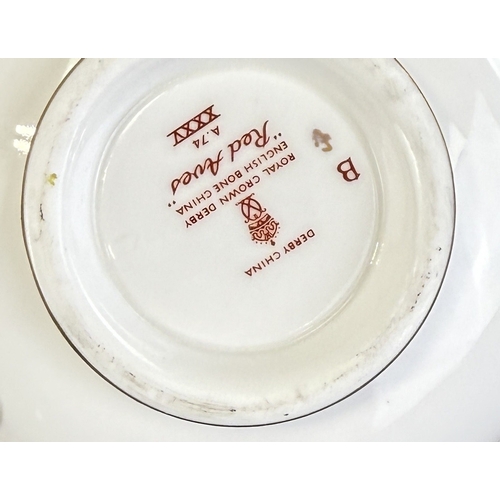 297 - ROYAL CROWN DERBY 'RED AVES' DINNER PART DINNER SERVICE
 