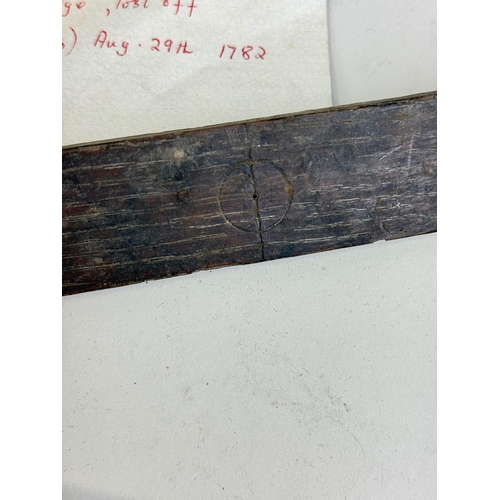311 - CURIOSITIES TO INCLUDE LARGE MEDIEVAL OR EARLIER BARBED SPEAR HEADS, ANCIENT EGYPTIAN WOODEN ITEM FR... 