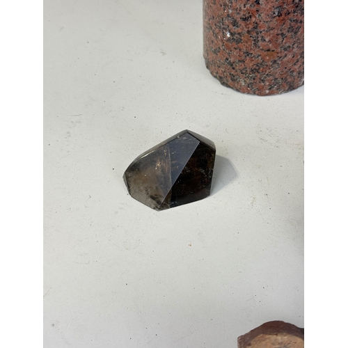 315 - A COLLECTION OF ANTIQUITIES, ANCIENT POTTERY, MARBLE, TILES, LAPIS LAZULI, OBSIDIAN AND MORE
 ... 