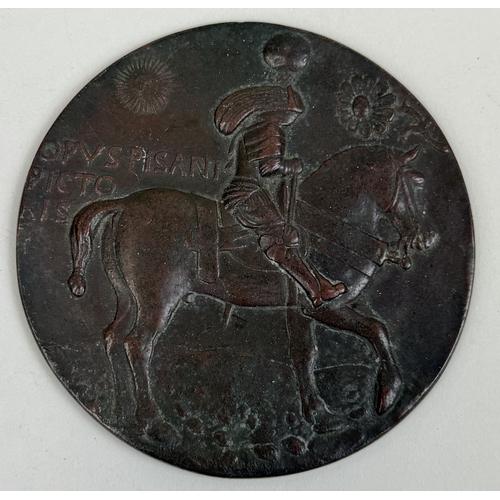 319 - AFTER PISANELLO (ANTONIO PISANO, ITALIAN CIRCA 1395-1455): TWO BRONZE MEDALS DEPICTING DON INIGO D'A... 