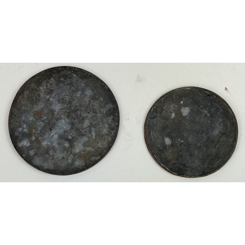 319 - AFTER PISANELLO (ANTONIO PISANO, ITALIAN CIRCA 1395-1455): TWO BRONZE MEDALS DEPICTING DON INIGO D'A... 