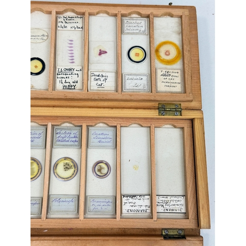 320 - A COLLECTION OF 19TH CENTURY MICROSCOPE SLIDES TO INCLUDE AMOS TOPPING
Housed in a wooden box.... 