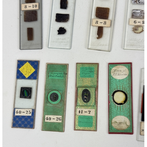 325 - A COLLECTION OF 19TH CENTURY MICROSCOPE SLIDES TO INCLUDE EXAMPLES BY AMOS TOPPING, G. BAKER
 ... 