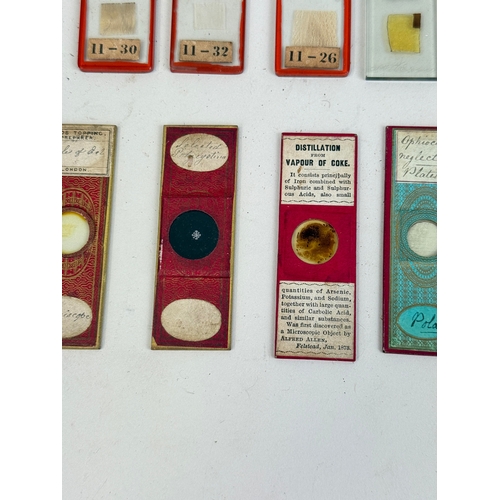 325 - A COLLECTION OF 19TH CENTURY MICROSCOPE SLIDES TO INCLUDE EXAMPLES BY AMOS TOPPING, G. BAKER
 ... 