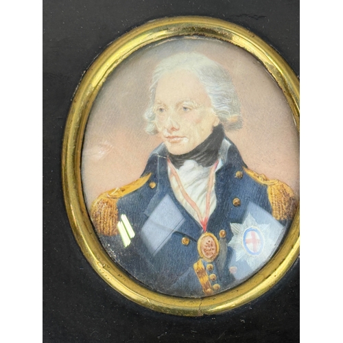 326 - A 19TH CENTURY PORTRAIT MINIATURE OF LORD NELSON
7 x 6 cm
Mounted in an ebonised frame.
 ... 