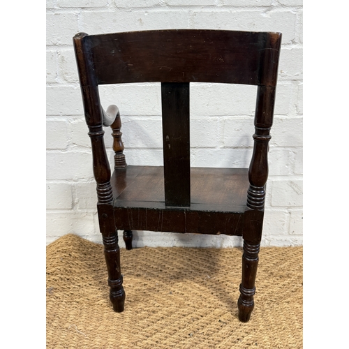 332 - AN EARLY 19TH CENTURY ARBUTUS WOOD CHILDS CHAIR
46cm H