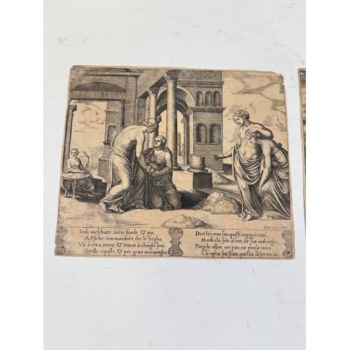 340 - TWO 18TH CENTURY ENGRAVINGS, DATED 1789, ONE OF VENUS AND PHSYCE
Inscribed in ink to verso with ment... 