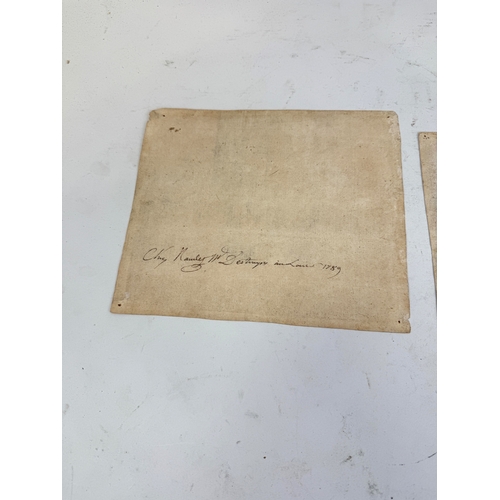340 - TWO 18TH CENTURY ENGRAVINGS, DATED 1789, ONE OF VENUS AND PHSYCE
Inscribed in ink to verso with ment... 