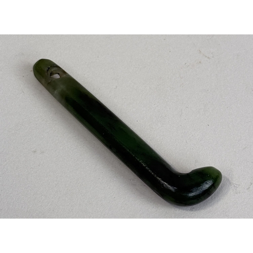 346 - A MAORI JADE EARRING
Length: 6cm