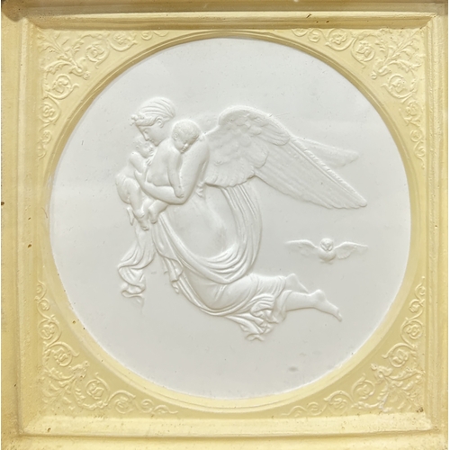 469B - A 19TH CENTURY CLASSICAL-STYLE TILE DEPICTING AN ANGEL AND CHILD
15 x 15 cm
Framed and glazed... 