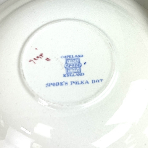519 - COPELAND SPODE: A SET OF FOUR CHOCOLATE CUPS WITH LIDS AND SAUCERS, 'POLKA DOT'
TOGETHER WITH
A 