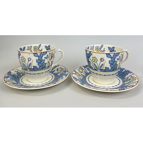 519 - COPELAND SPODE: A SET OF FOUR CHOCOLATE CUPS WITH LIDS AND SAUCERS, 'POLKA DOT'
TOGETHER WITH
A 