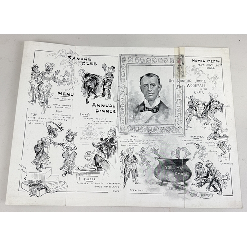 531 - THE SAVAGE CLUB 47TH ANNUAL DINNER, HOTEL CECIL, NOVEMBER 26TH 1904 INVITATION
28cm x 19cm... 