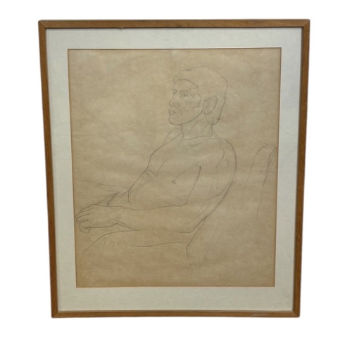 A PENCIL DRAWING OF A MAN Framed and glazed 57cm x 47cm