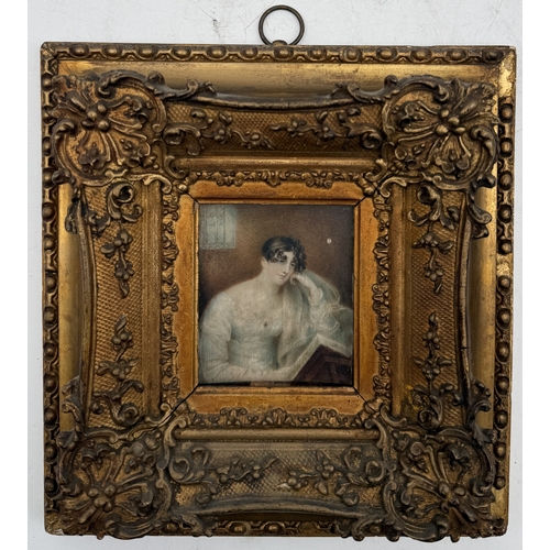 A 19TH CENTURY PORTRAIT MINIATURE DEPICTING THE COUNTESS OF ANTRIM ...