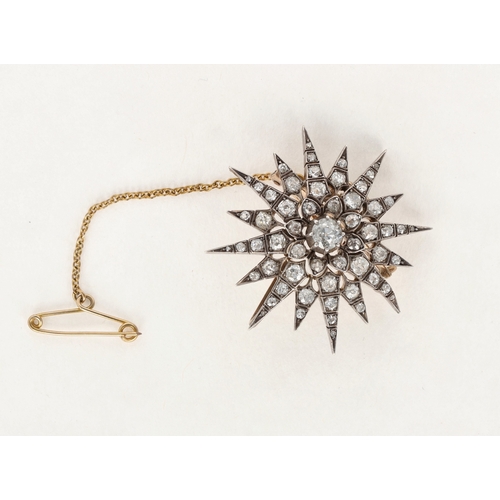 23A - A VICTORIAN STARBURST DIAMOND BROOCH
Weight: 8.5gms