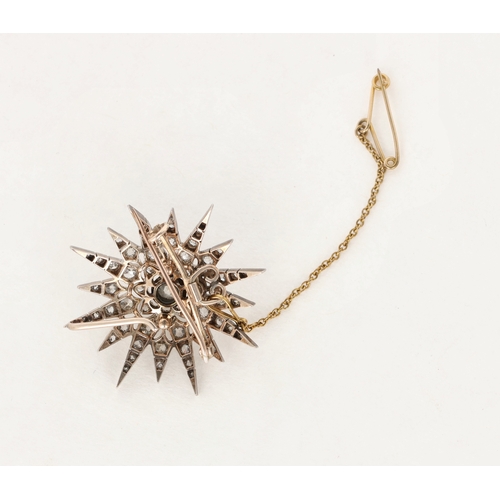 23A - A VICTORIAN STARBURST DIAMOND BROOCH
Weight: 8.5gms