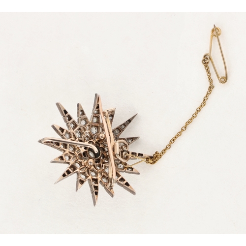 23A - A VICTORIAN STARBURST DIAMOND BROOCH
Weight: 8.5gms