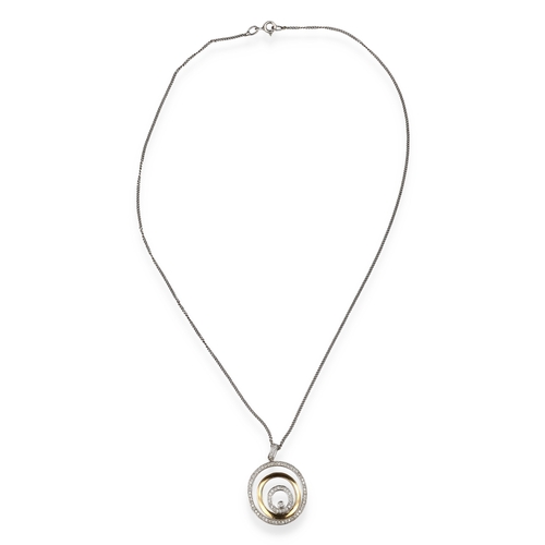 31A - AN 18CT YELLOW AND WHITE GOLD PENDANT AND NECKLACE WITH 46 POINTS OF DIAMONDS
Weight: 4.1gms... 