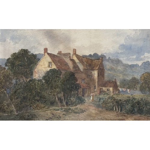 A GROUP OF WATERCOLOUR PAINTINGS AND PRINTS TO INCLUDE A PAINTING BY ...