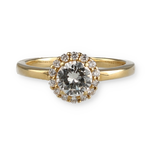 10 - AN 18CT GOLD DIAMOND RING, CENTRE STONE 1CT
Weight: 3.2gms