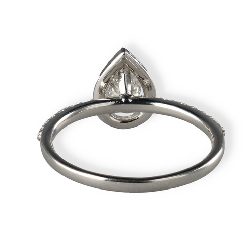 12 - A 14CT WHITE GOLD DIAMOND RING
Centre stone larger than 0.5ct
Weight: 2.1gms