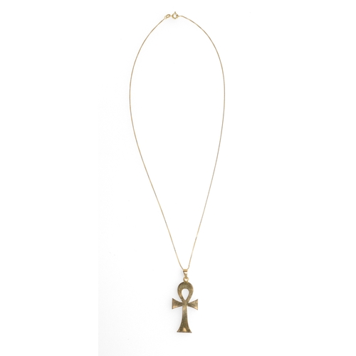 21 - AN 18CT GOLD ANKH PENDANT ON 18CT GOLD CHAIN
Weight: 8.1gms