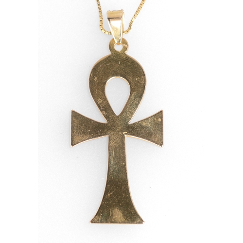 21 - AN 18CT GOLD ANKH PENDANT ON 18CT GOLD CHAIN
Weight: 8.1gms