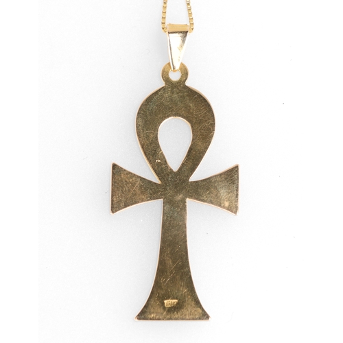 21 - AN 18CT GOLD ANKH PENDANT ON 18CT GOLD CHAIN
Weight: 8.1gms