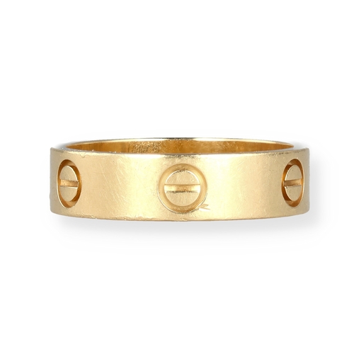 24 - A CARTIER 18CT GOLD LOVE RING WITH BOX AND RECEIPT
Weight: 6.8gms
With original box and papers.
19.1... 
