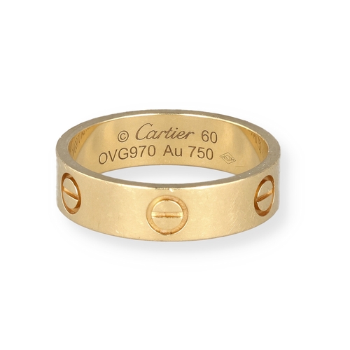 24 - A CARTIER 18CT GOLD LOVE RING WITH BOX AND RECEIPT
Weight: 6.8gms
With original box and papers.
19.1... 