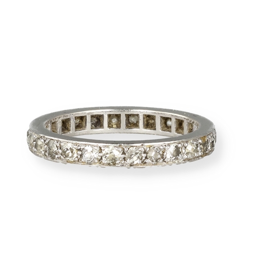 25 - A WHITE GOLD/PLATINUM AND DIAMOND ETERNITY RING
In blue ring box
5 gms