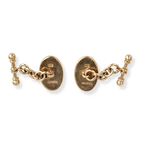 29 - A PAIR OF 9CT GOLD DIAMOND SET CUFFLINKS
Total weight: 10.2gms 