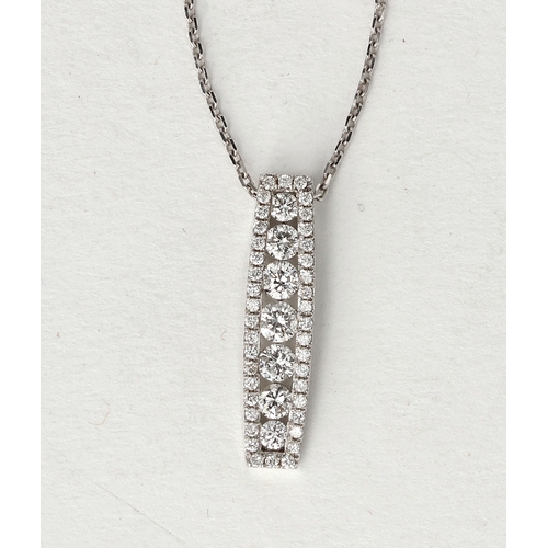 43 - A 14CT GOLD NECKLACE WITH DIAMOND SET PENDANT
Weight: 2.3gms