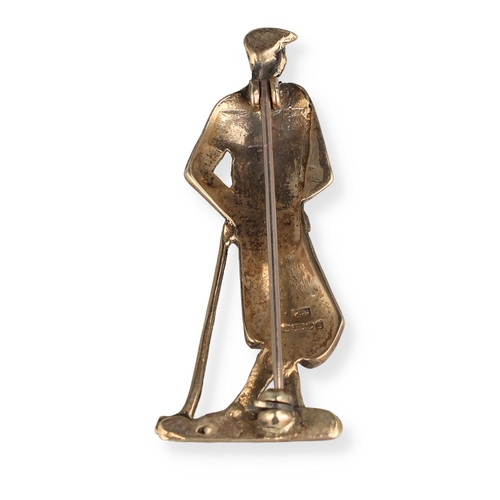 57 - A 9CT GOLD NOVELTY GOLFER BROOCH
Weight: 4.6gms