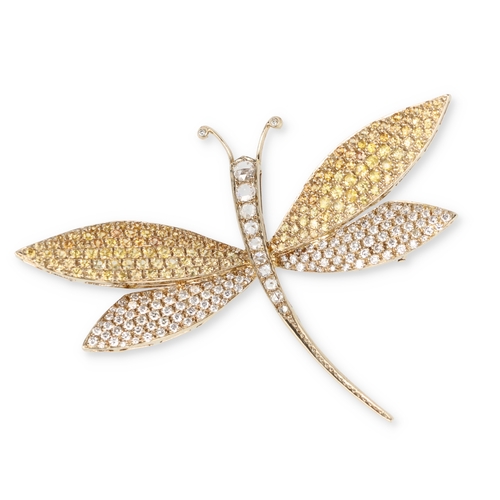 6 - AN 18CT GOLD BUTTERFLY BROOCH WITH DIAMONDS
14 gms