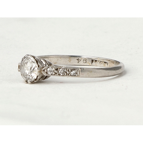 67A - AN EARLY 20TH CENTURY PLATINUM DIAMOND RING
2.2 gms